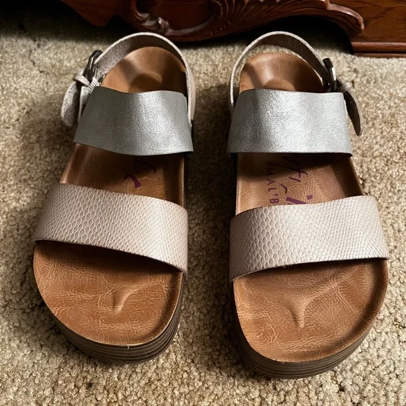 Blowfish Women's Gray and Tan Sandals - Picture 7 of 7